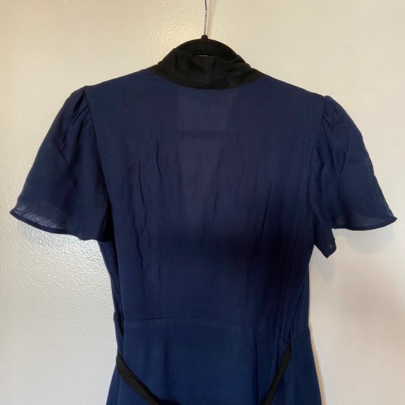 Alice Temperley For Target Blue & Black Wrap Dress M - Picture 3 of 7